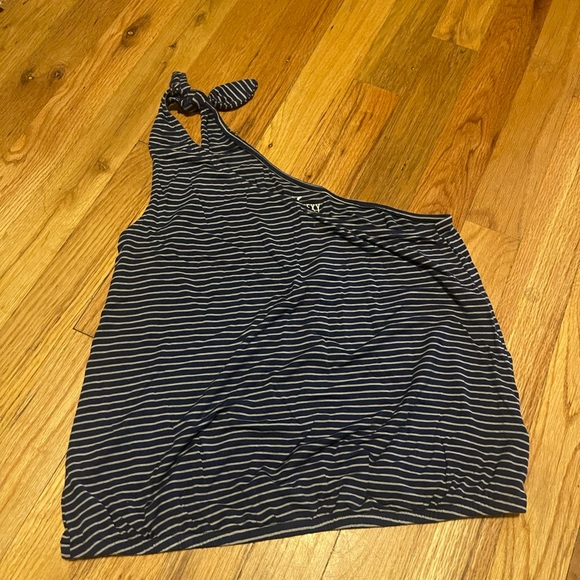 American Eagle one- shoulder tank stripped tank top- cute summer shirt - Picture 7 of 7